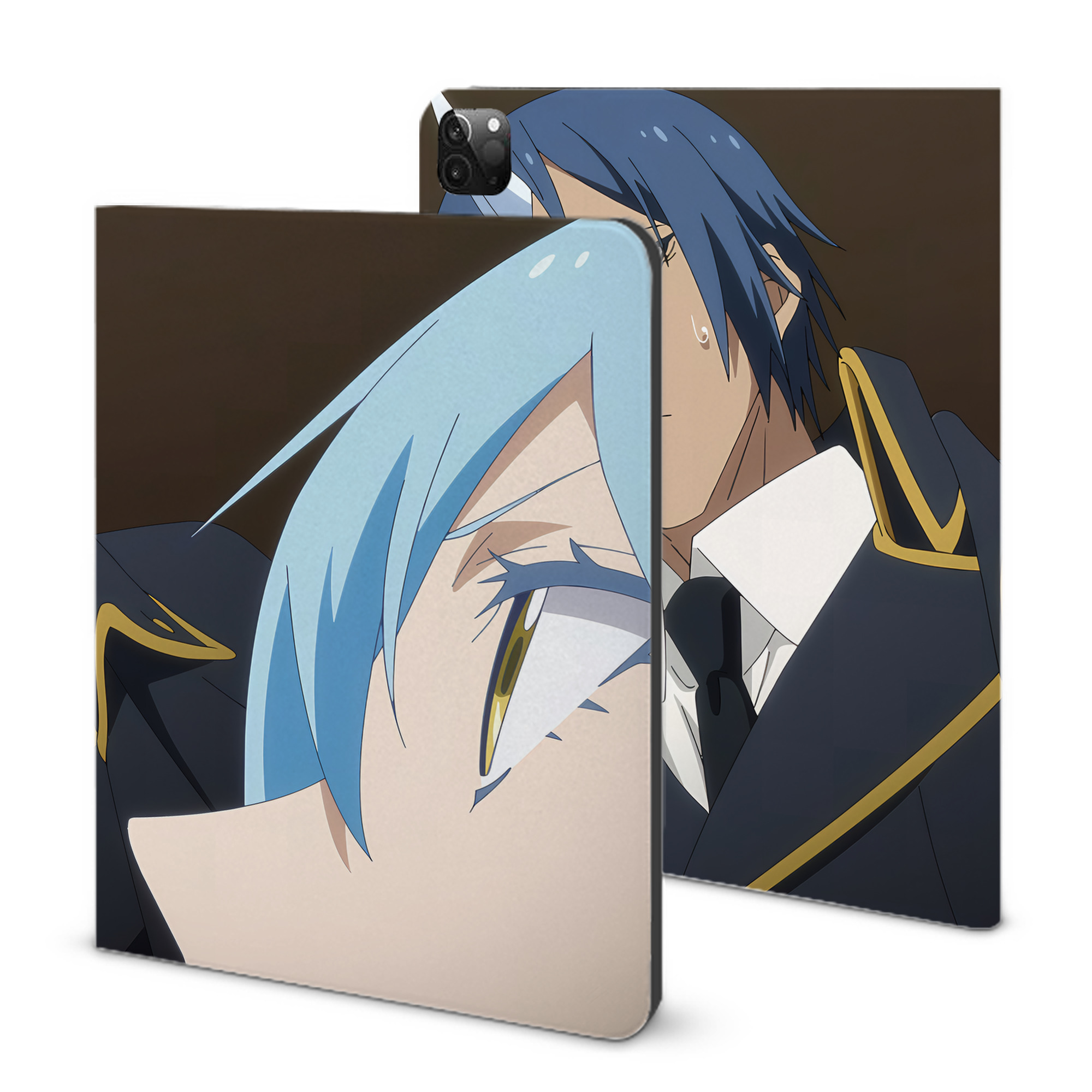 （画像用） 転スラ Regarding Reincarnated to Slime IPadケース ペンホルダー付き ブックスタイルデザイン